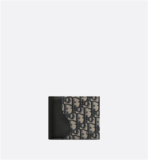 Vertical Card Holder Black Dior Oblique Jacquard 